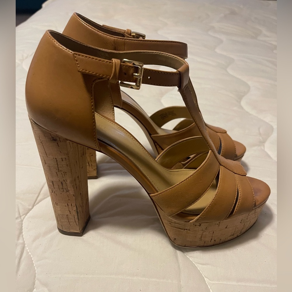 Michael Kors Nude Color Cork Platform Sandal